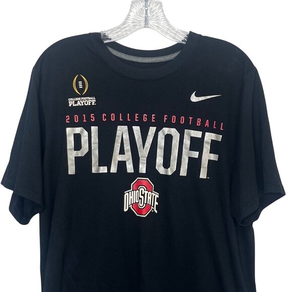 Nike Ohio State Buckeyes 2015 College Football Playoff TShirt Mens Large Black - Picture 3 of 9